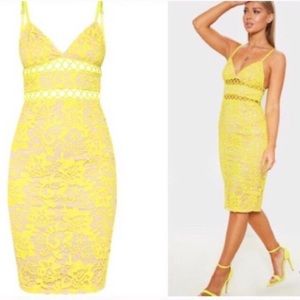 PrettyLittleThing Lace Cami Midi Dress